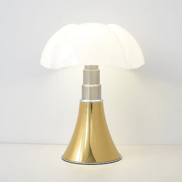 Table Lamp – Elegant Black Design with White Petal Lampshade