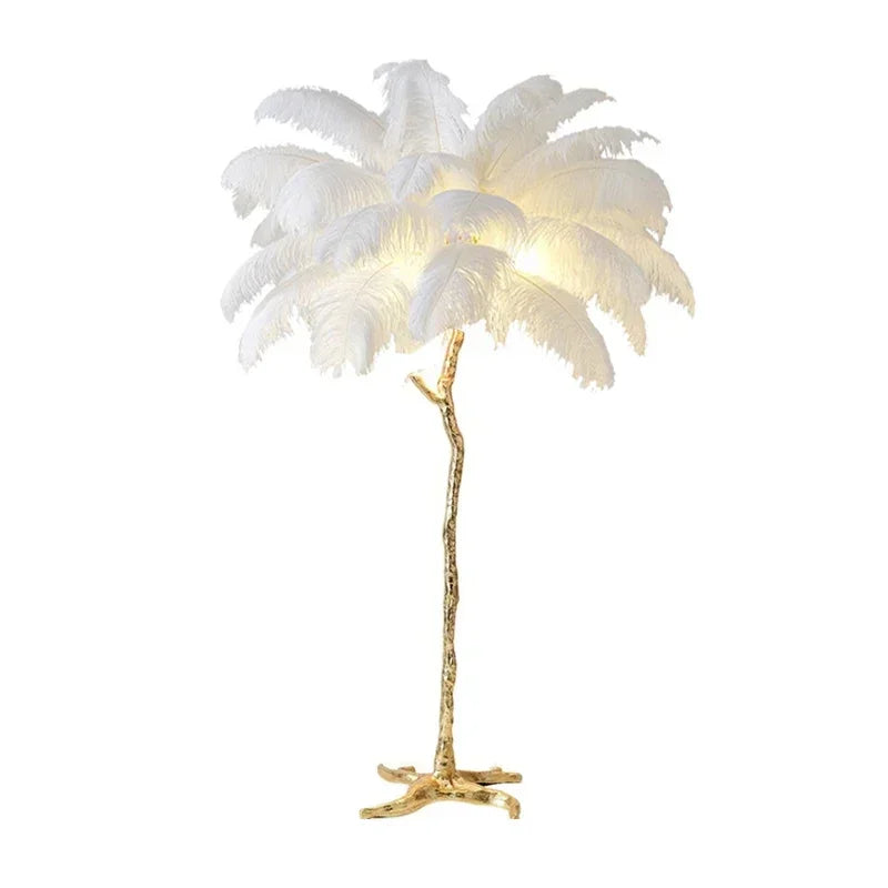 Living Room Floor Lamp – Elegant Design with Golden Base for Refined Interiors