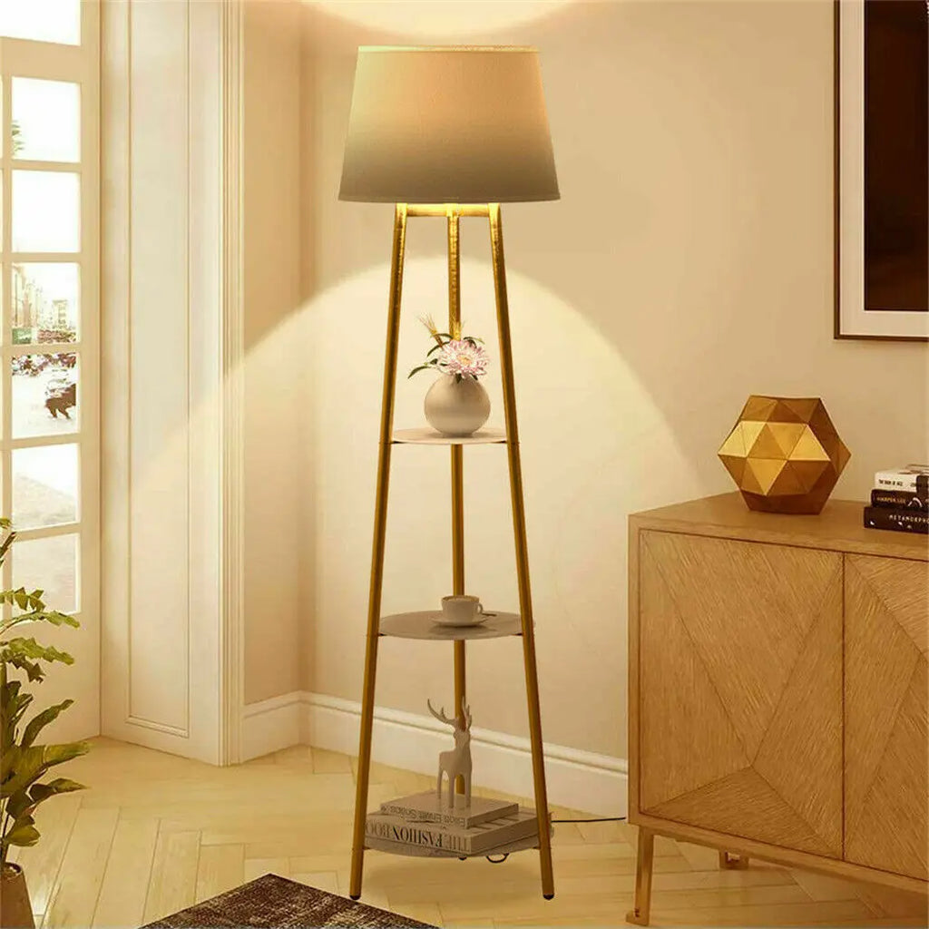 Living Room Floor Lamp – Designer Lighting with Storage for Living Room or Bedroom