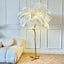 Living Room Floor Lamp – Elegant Design with Golden Base for Refined Interiors