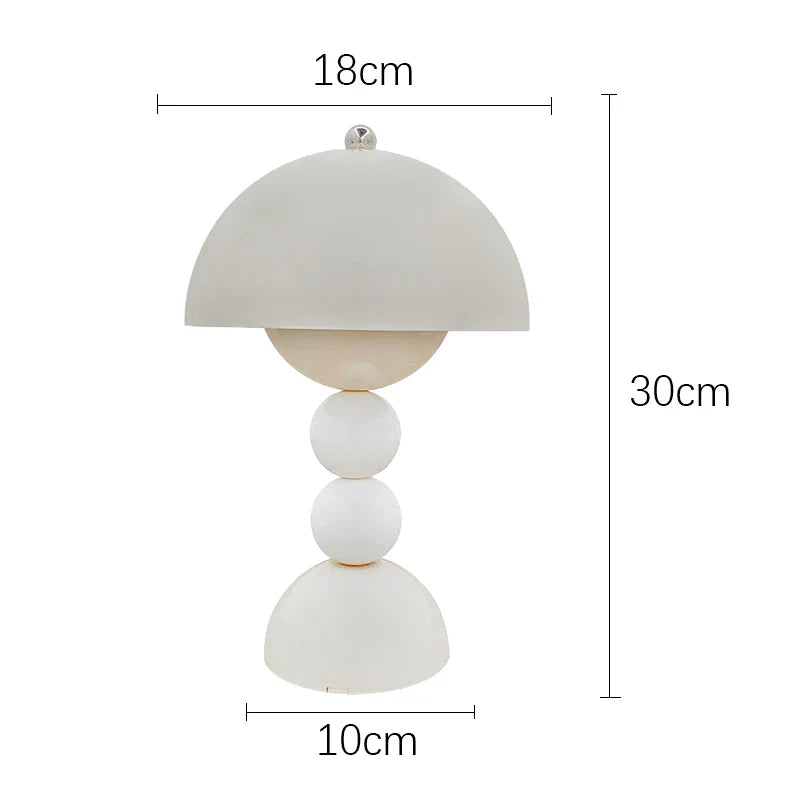 Table Lamp - Yellow Ball Base and Rounded Lampshade