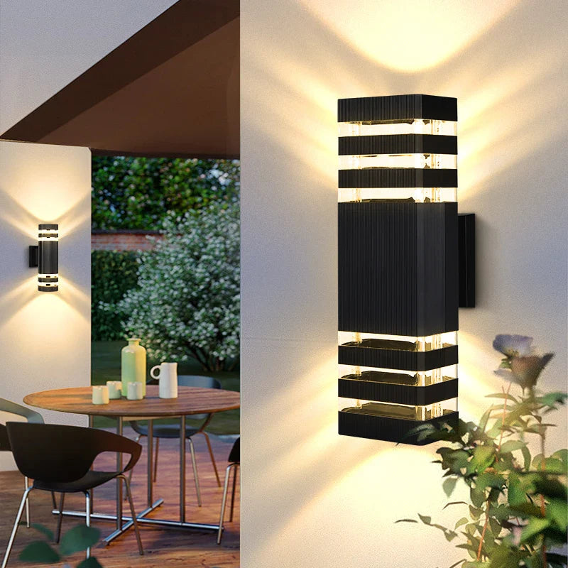 Outdoor wall lights- Waterproof with Decorative Light Effect