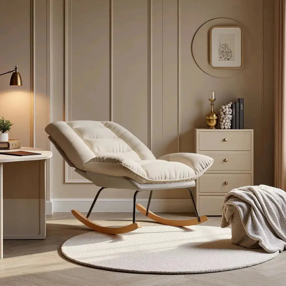 Rocking Chair – NORDVIK – Lin & Bois de Hêtre