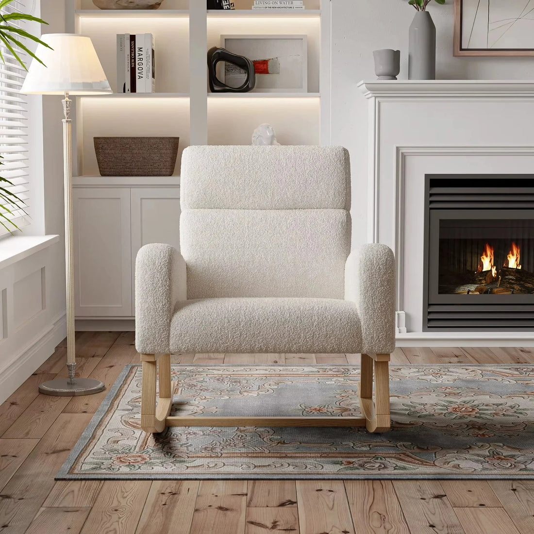 Rocking Chair - ELOVA - Dossier Haut Effet Bouclette