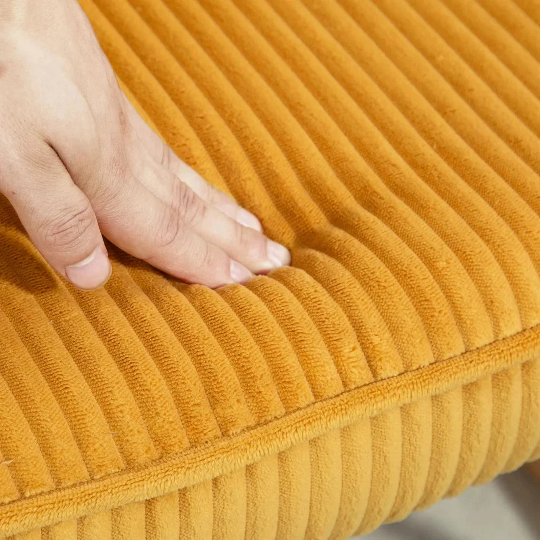 Rocking Chair –  SOLVARA – Style Scandinave & Tissu Côtelé