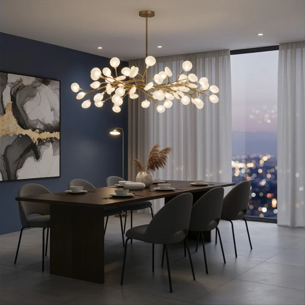 Suspension Design Moléculaire LED – Chandelier Moderne et Sphères Lumineuses