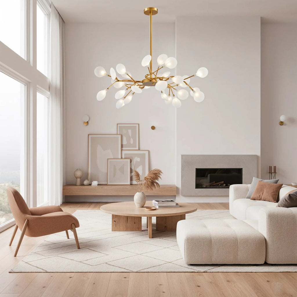 Suspension Design Moléculaire LED – Chandelier Moderne et Sphères Lumineuses