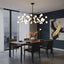 Suspension Design Moléculaire LED – Chandelier Moderne et Sphères Lumineuses